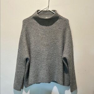 H&M Gray Cowl & Turtleneck Sweater